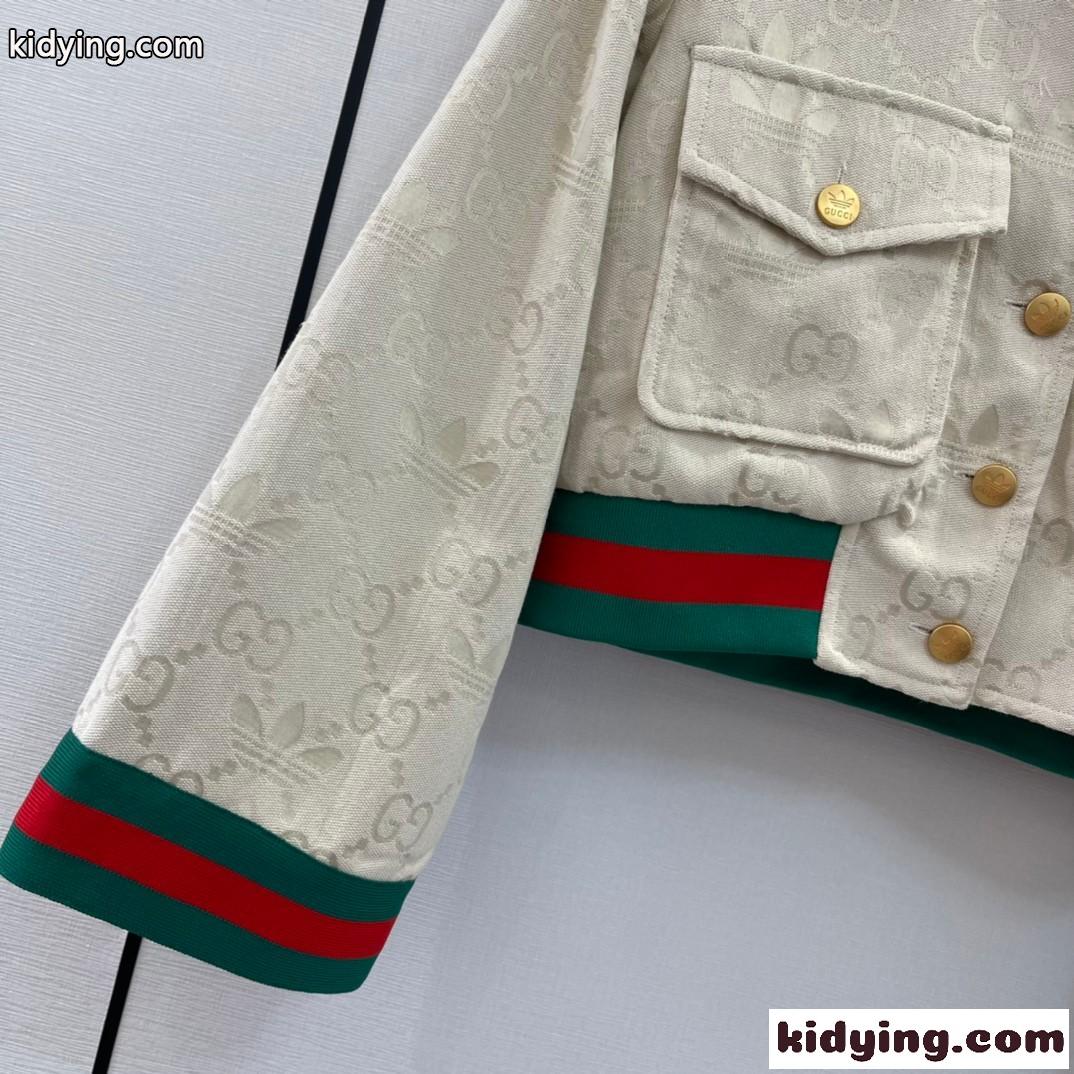 adidas x Gucci ウェブ ストライプ カジュアル お洒落 グッチ ジャケット コピー 長袖-2