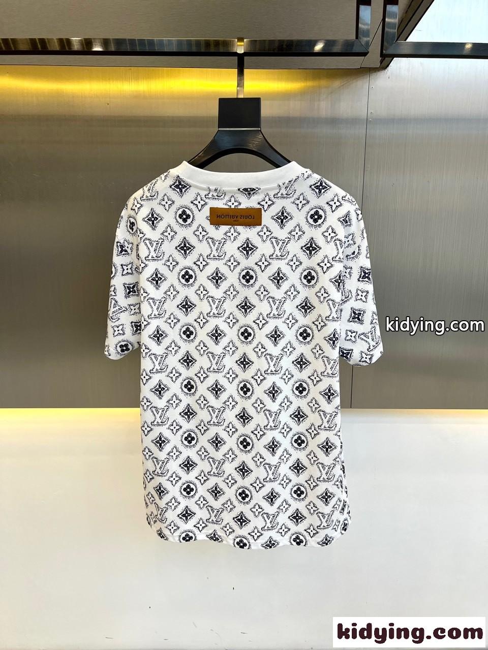 人気 モノグラム 半袖Tシャツ ルイ・ヴィトン Tシャツ コピー クルーネック-3