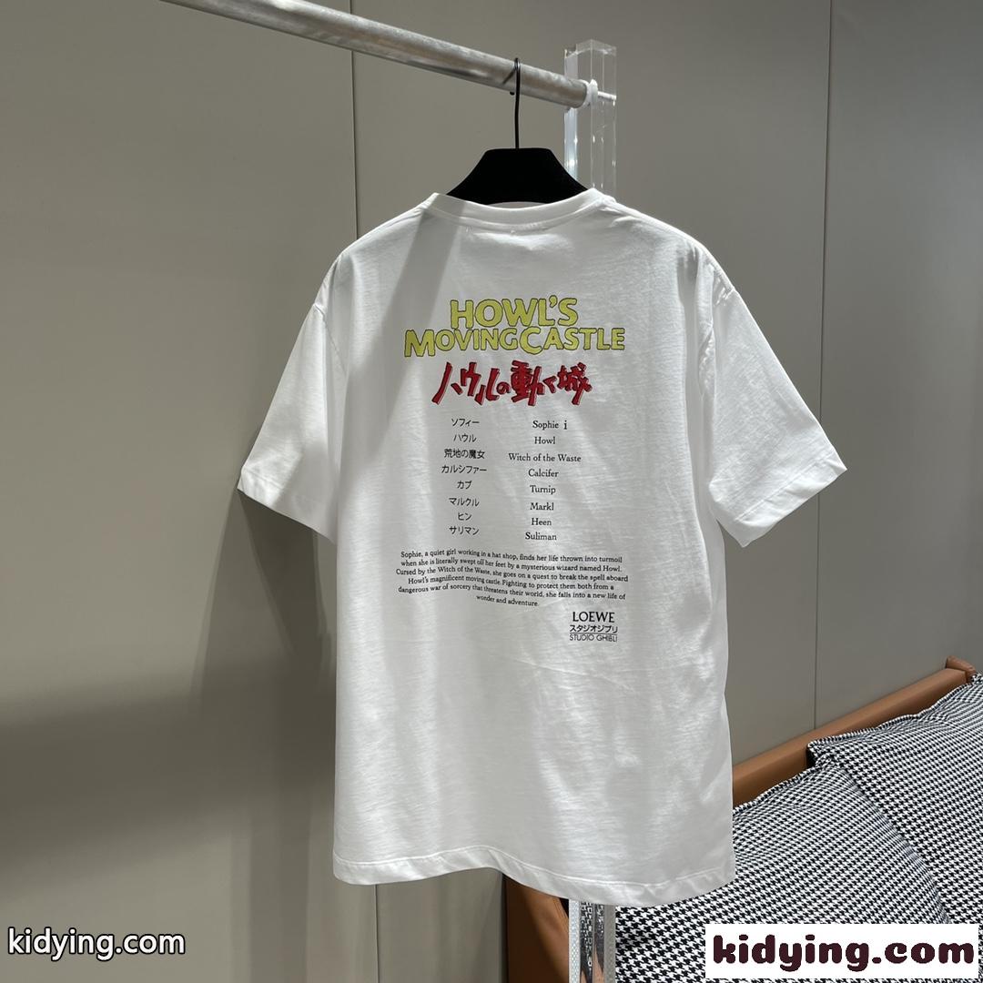 LOEWE x ジブリ ハウルの動く城 ヒン マルクル カブ 半袖Tシャツ ロエベ Tシャツ コピー-1