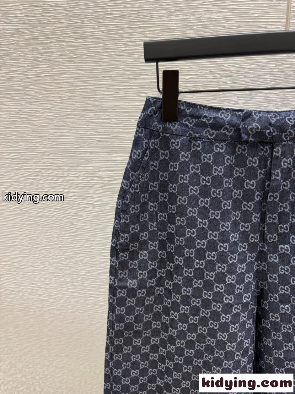 スタイリッシュ GGパターン デニムパンツ グッチ ジーンズ コピー 合わせやすい-3