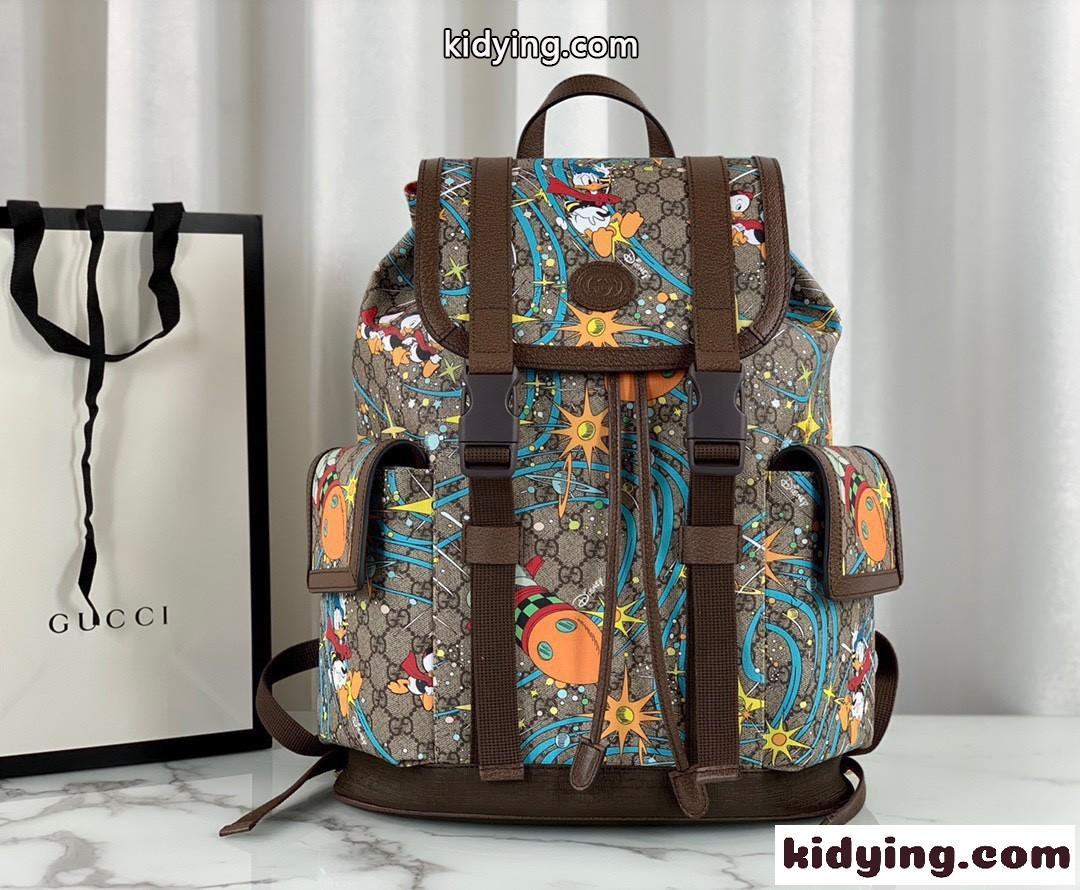 DisneyXGUCCI 可愛い プリント 大容量 カジュアル グッチ バッグ 人気 コピー おしゃれ バックパック-0