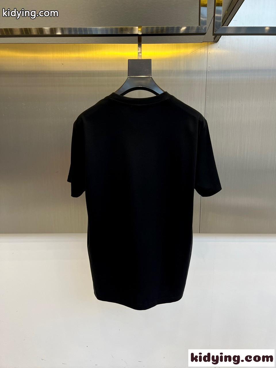 エルメス Tシャツ 偽物 おしゃれ 合わせやすい クルーネック ブラック-3