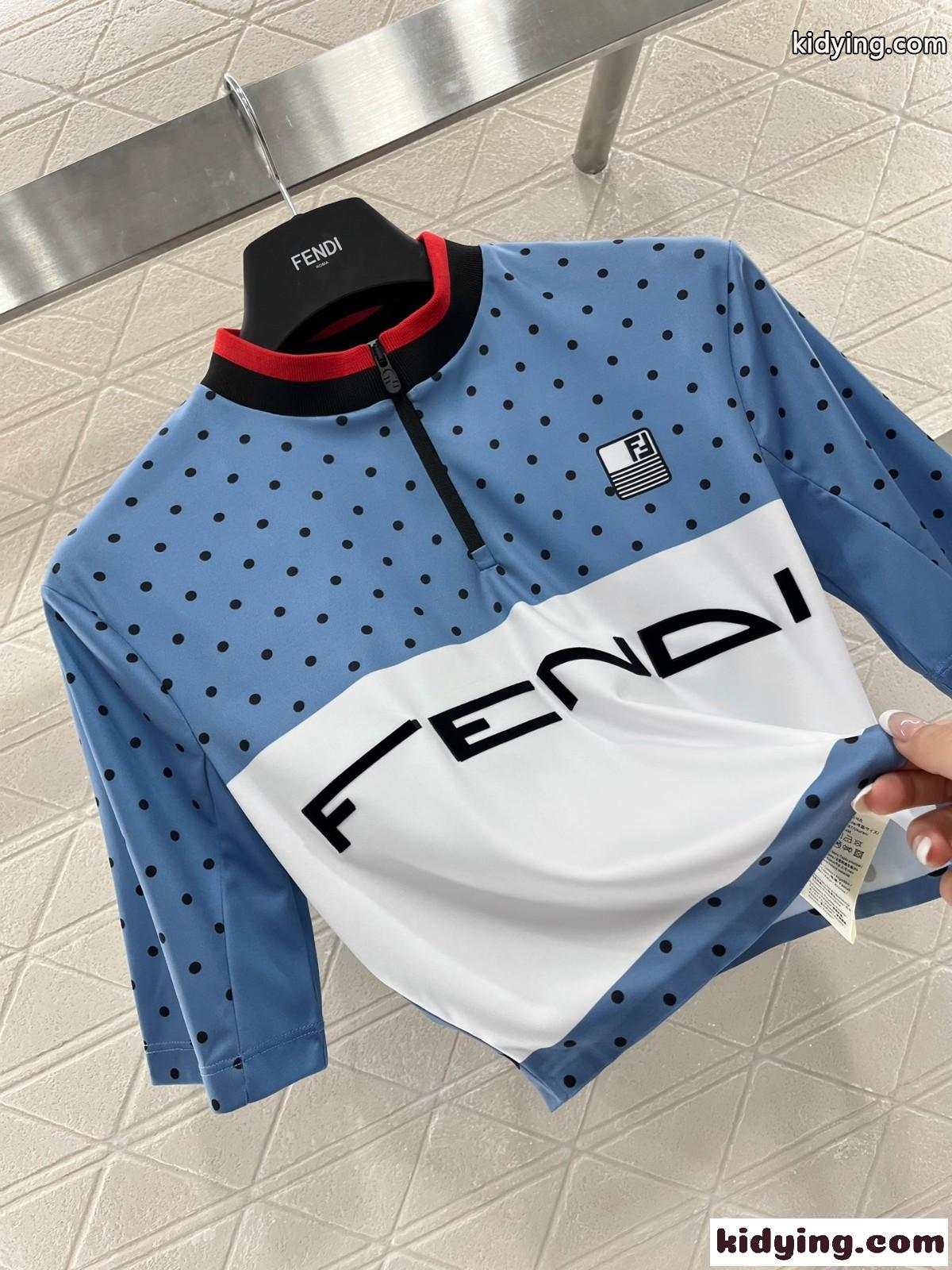 ポルカドット 半袖 トップス フェンディ Tシャツ スーパーコピー-4