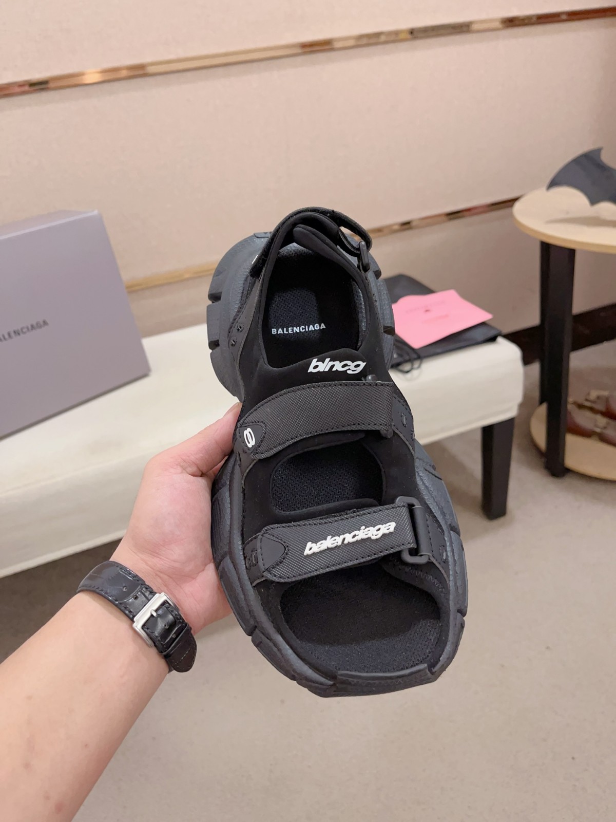 カジュアル メンズ 3XL サンダル バレンシアガ サンダル スーパーコピー ブラック-1