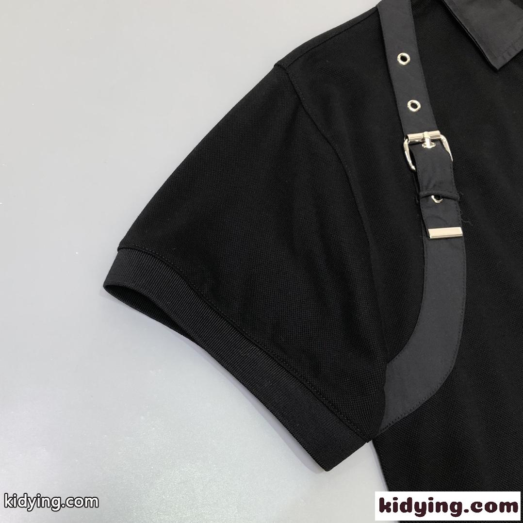スタイリッシュ カジュアル Harness 半袖ポロシャツ アレキサンダー・マックイーン Tシャツ コピー メンズ-3