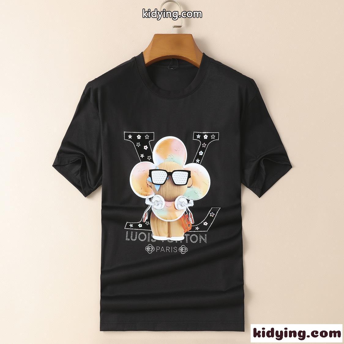 春夏 メンズ クルーネック ルイ・ヴィトン tシャツ コピー 定番 人気 カジュアル おしゃれ トップス-0