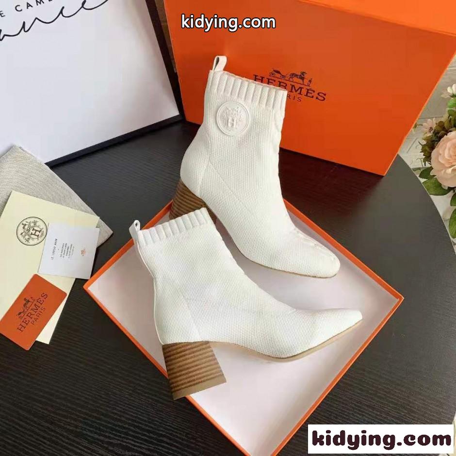 HERMES エルメス ジェナ ショートブーツ コピー アンクルブーツ ホワイト-2