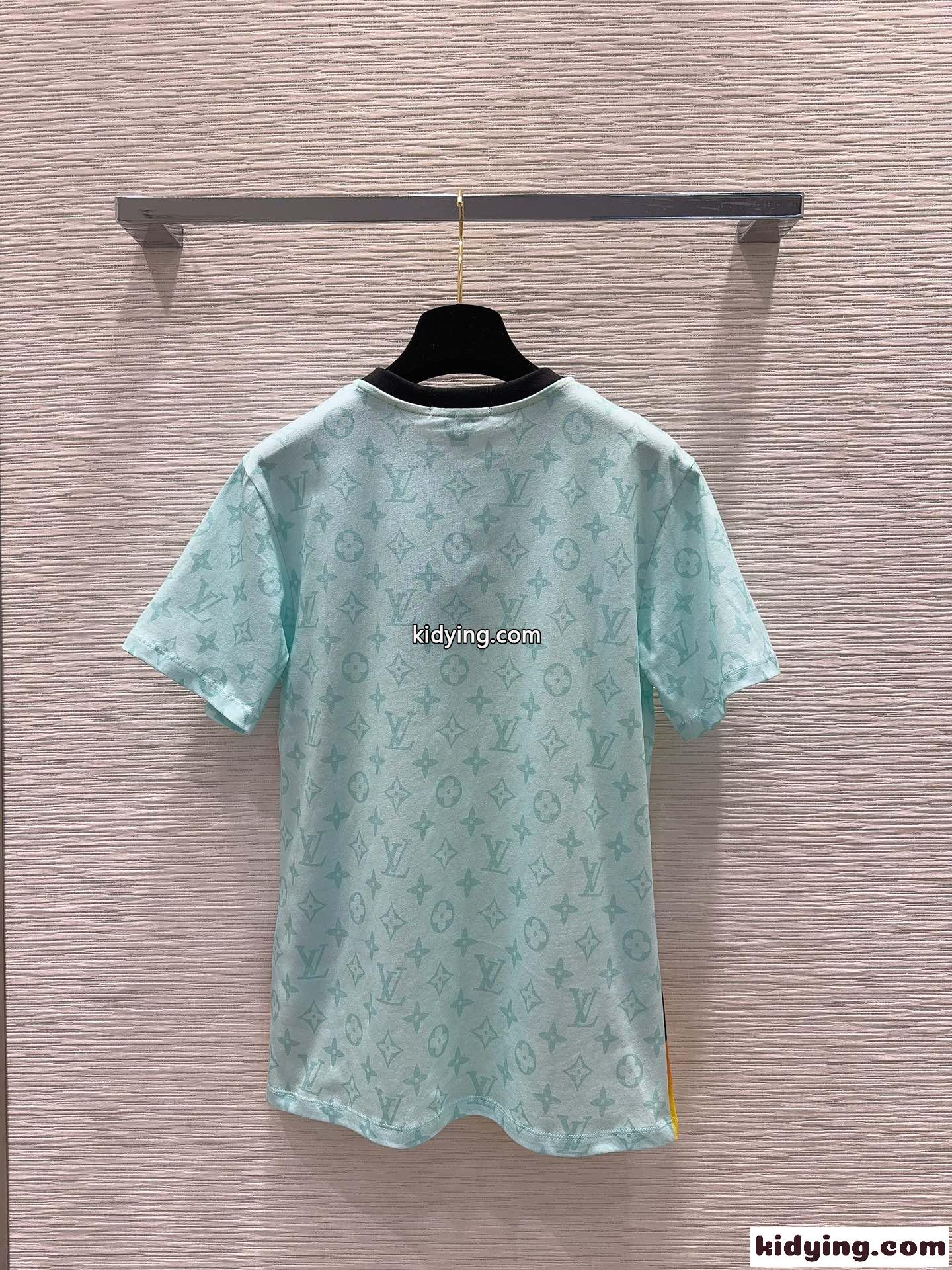 アヒルの子 プリント Tシャツ ルイ・ヴィトン 半袖Tシャツ コピー コットン-4