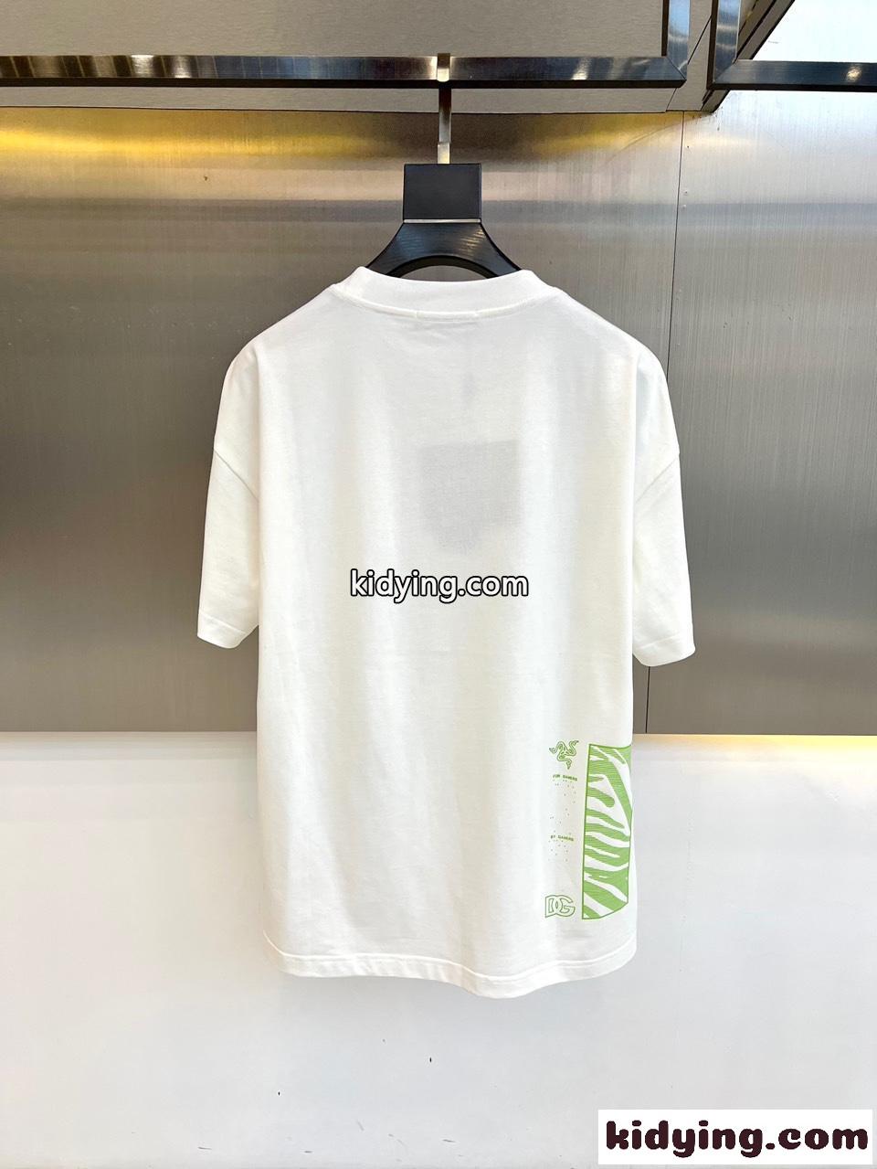 定番 ドルチェ&ガッバーナ Tシャツ コピー コットン 半袖Tシャツ ホワイト-4