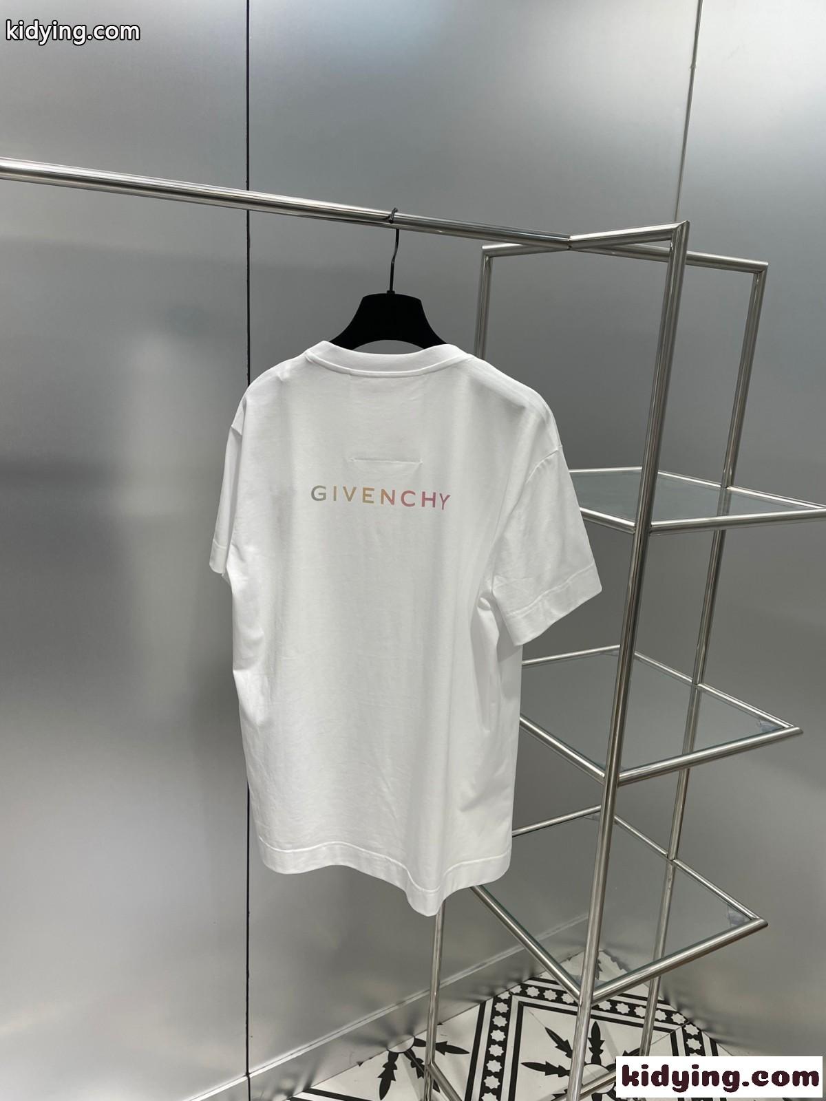 ユニセックス オーバーサイズ ロゴ プリント 半袖 トップス ジバンシィ Tシャツ コピー カジュアル おしゃれ-2