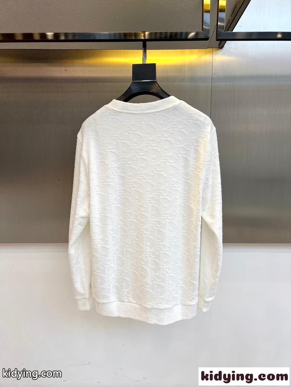 シンプル 上品 ロゴ総柄 スウェットシャツ クリスチャン・ディオール Tシャツ コピー ホワイト-3