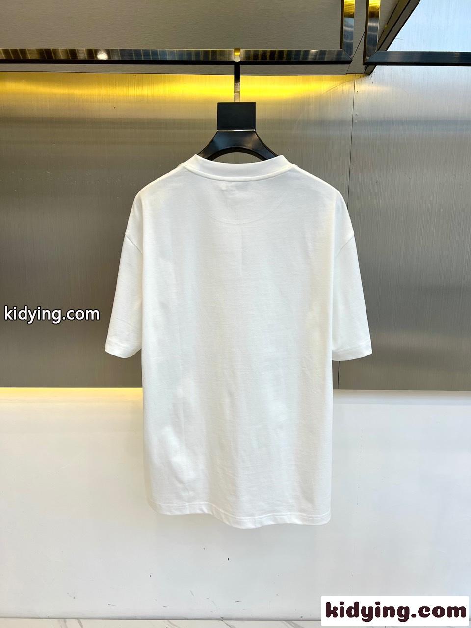 シンプル カジュアル クルーネック 半袖Tシャツ ジバンシィ Tシャツ 偽物 ホワイト-4