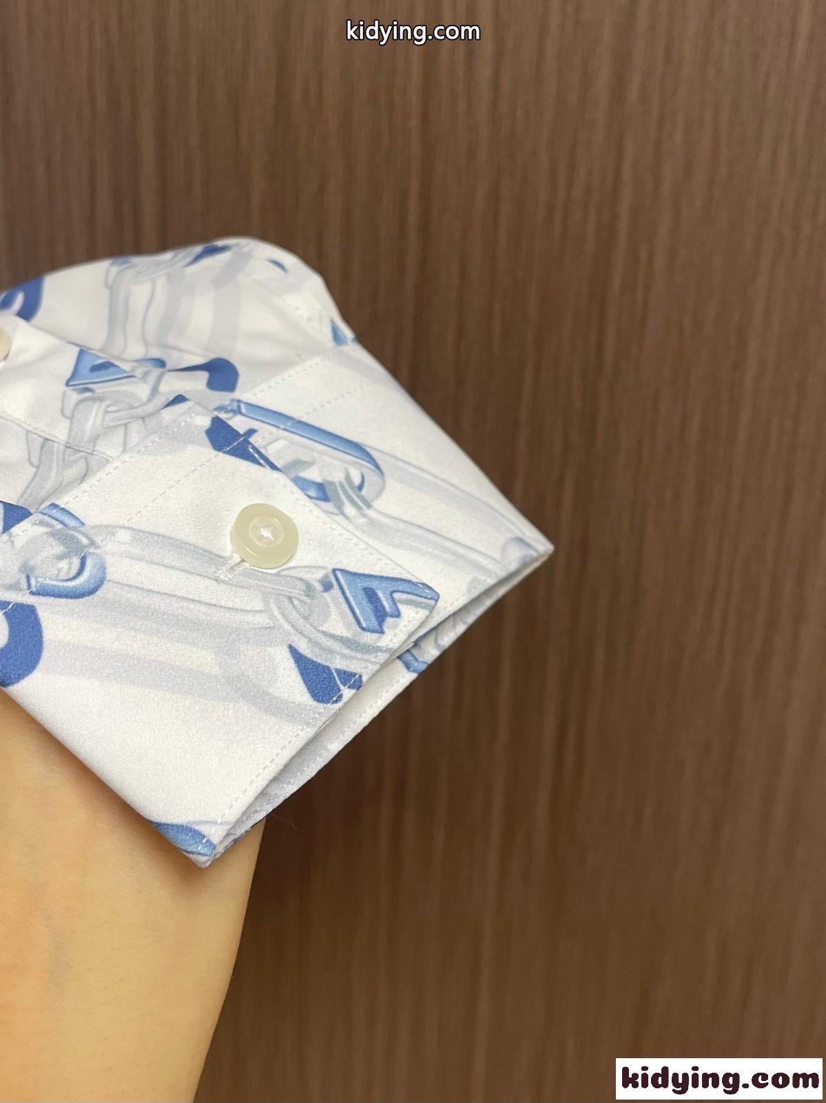 上品 ロゴプリント シルクシャツ フェンディ シャツ コピー メンズ-4