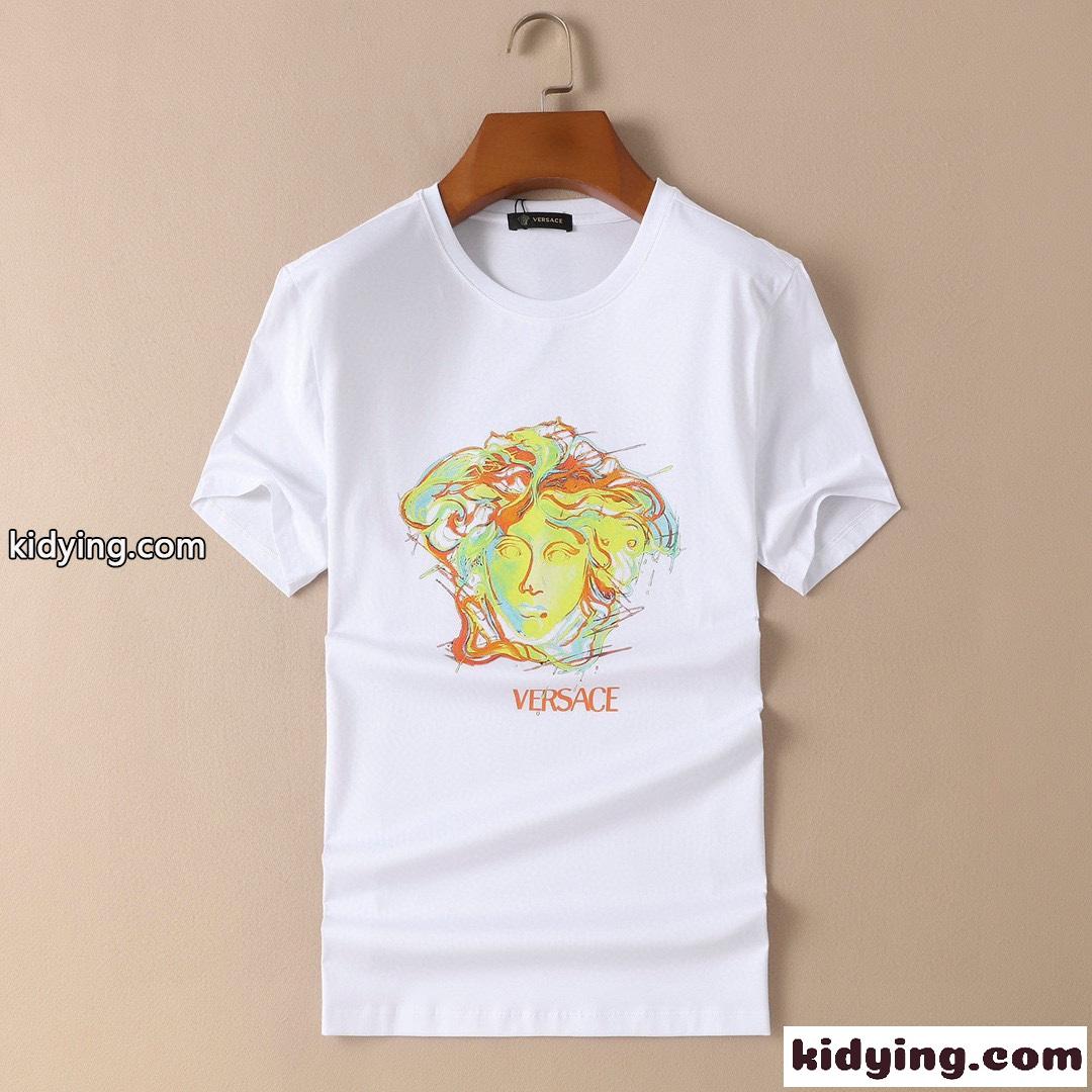 ベーシック 4色あり クルーネック プリント ヴェルサーチェ 半袖Tシャツ コピー 春夏 メンズ トップス-3