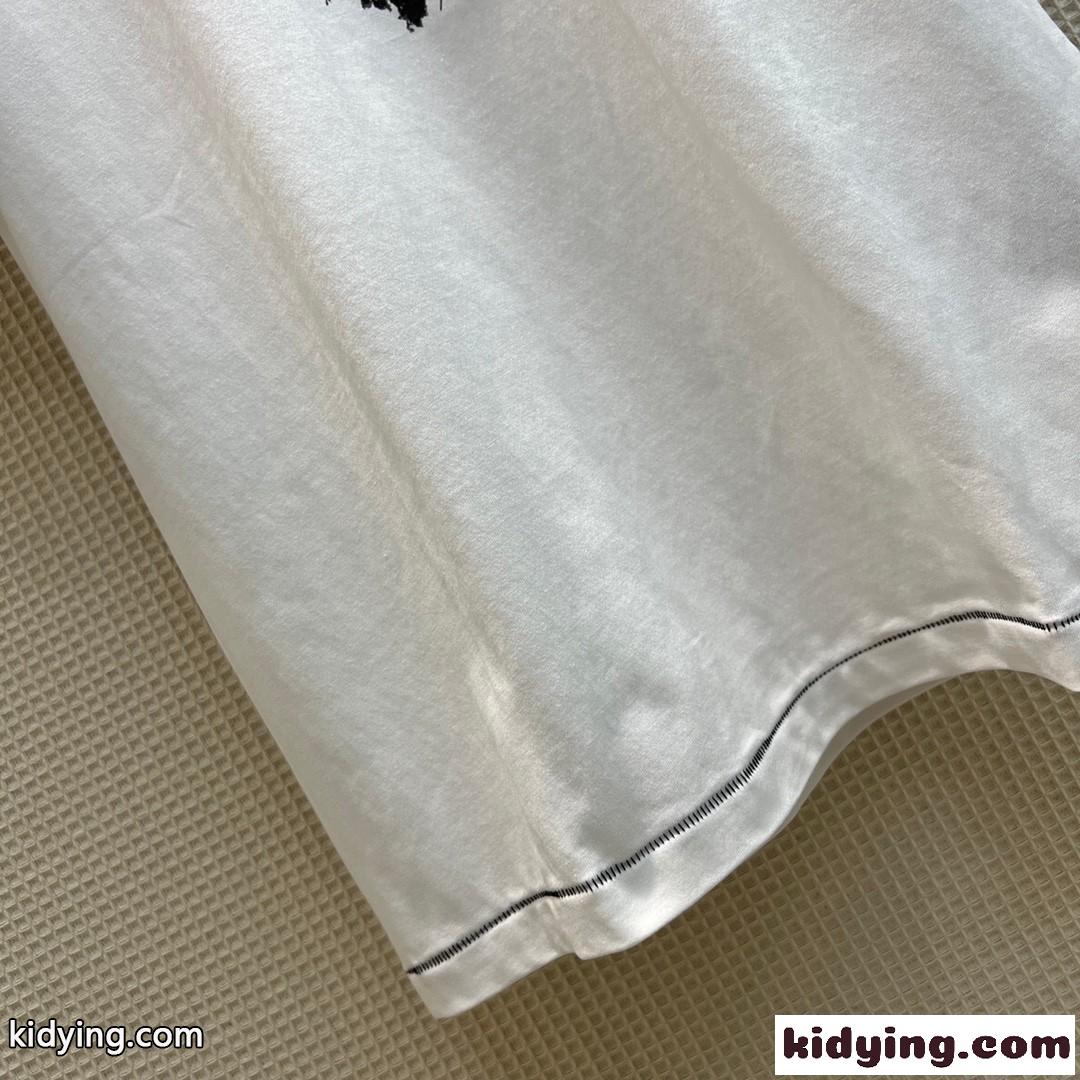 カジュアル おしゃれ ゆったり プリント 体型カバー イヴ・サンローラン 半袖Tシャツ コピー ユニセックス-3