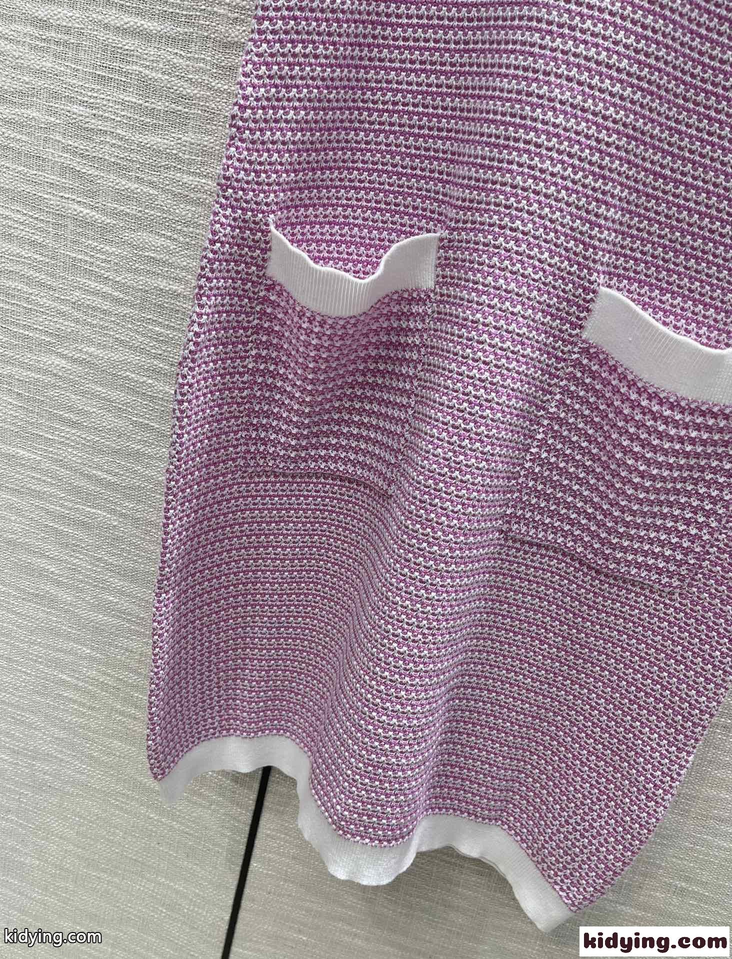 春夏 定番 おしゃれ 半袖 ニットワンピース シャネル ワンピース コピー 着痩せ エレガント-3