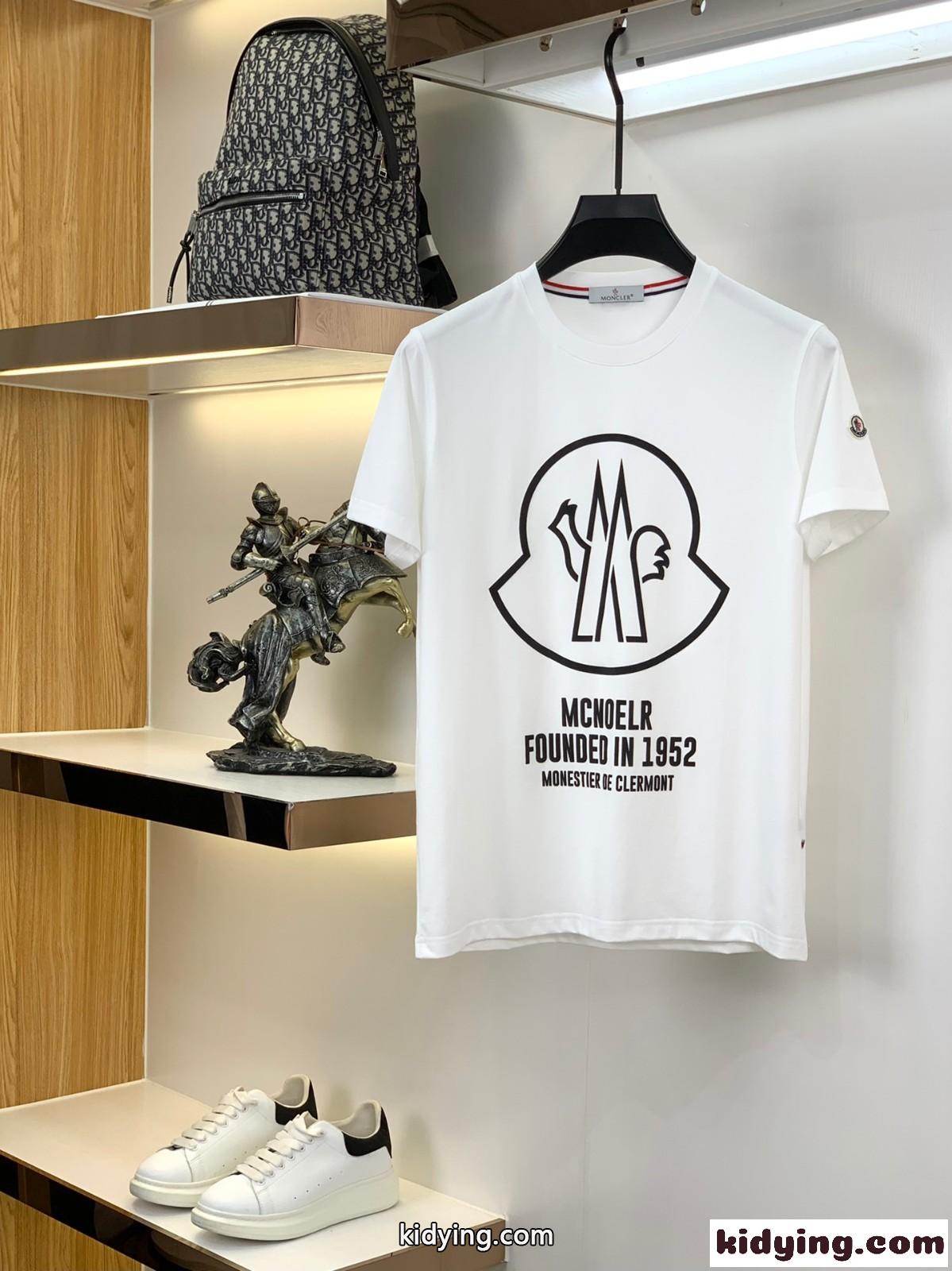 おしゃれ 人気 カジュアル プリント クルーネック モンクレール tシャツ コピー 半袖 春夏 コットン トップス-2