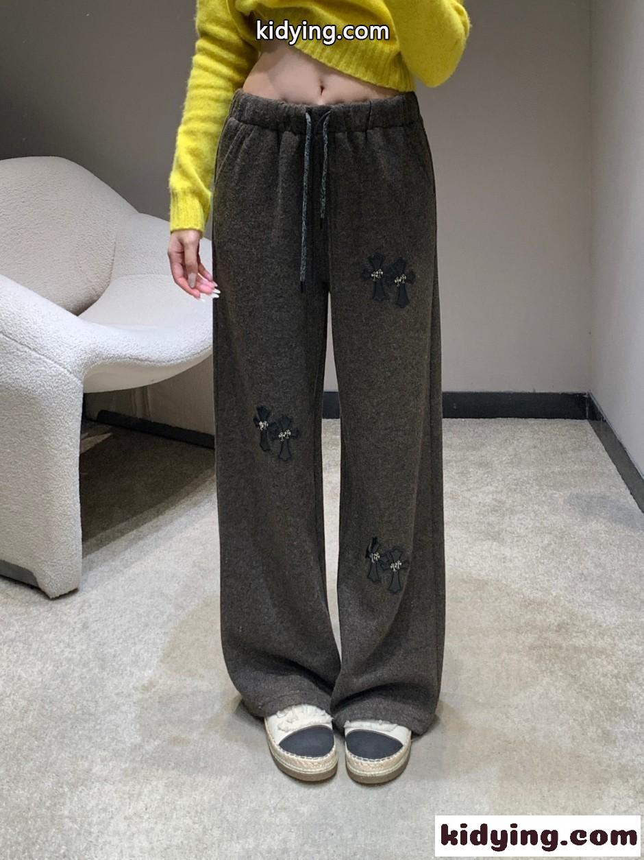 クロムハーツ パンツ 偽物 ロングパンツ 秋冬 クロスパッチ カジュアルパンツ-5