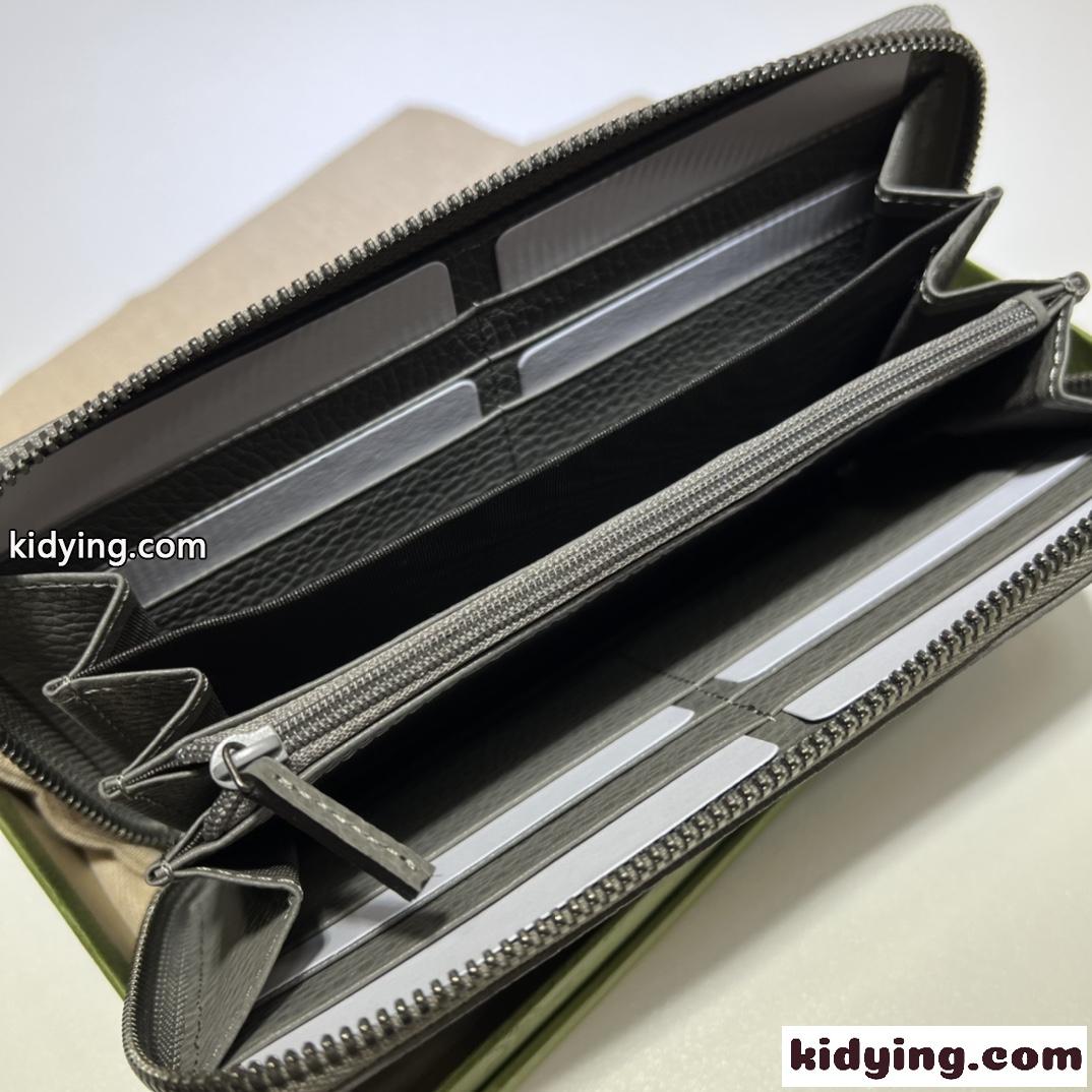 シンプル 定番 ダブルG グッチ 財布 スーパーコピー 長財布 456117 グレー-3