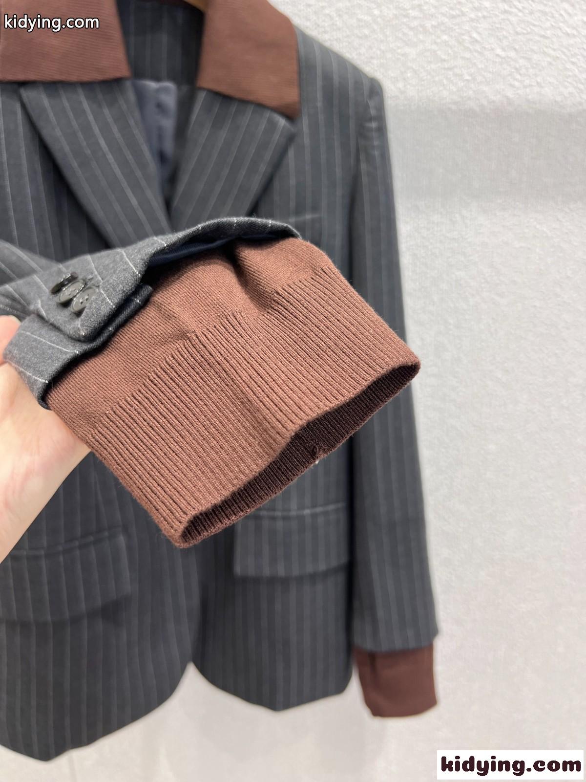 高級感抜群 シングルブレストジャケット ミュウミュウ ジャケット コピー レディース-3