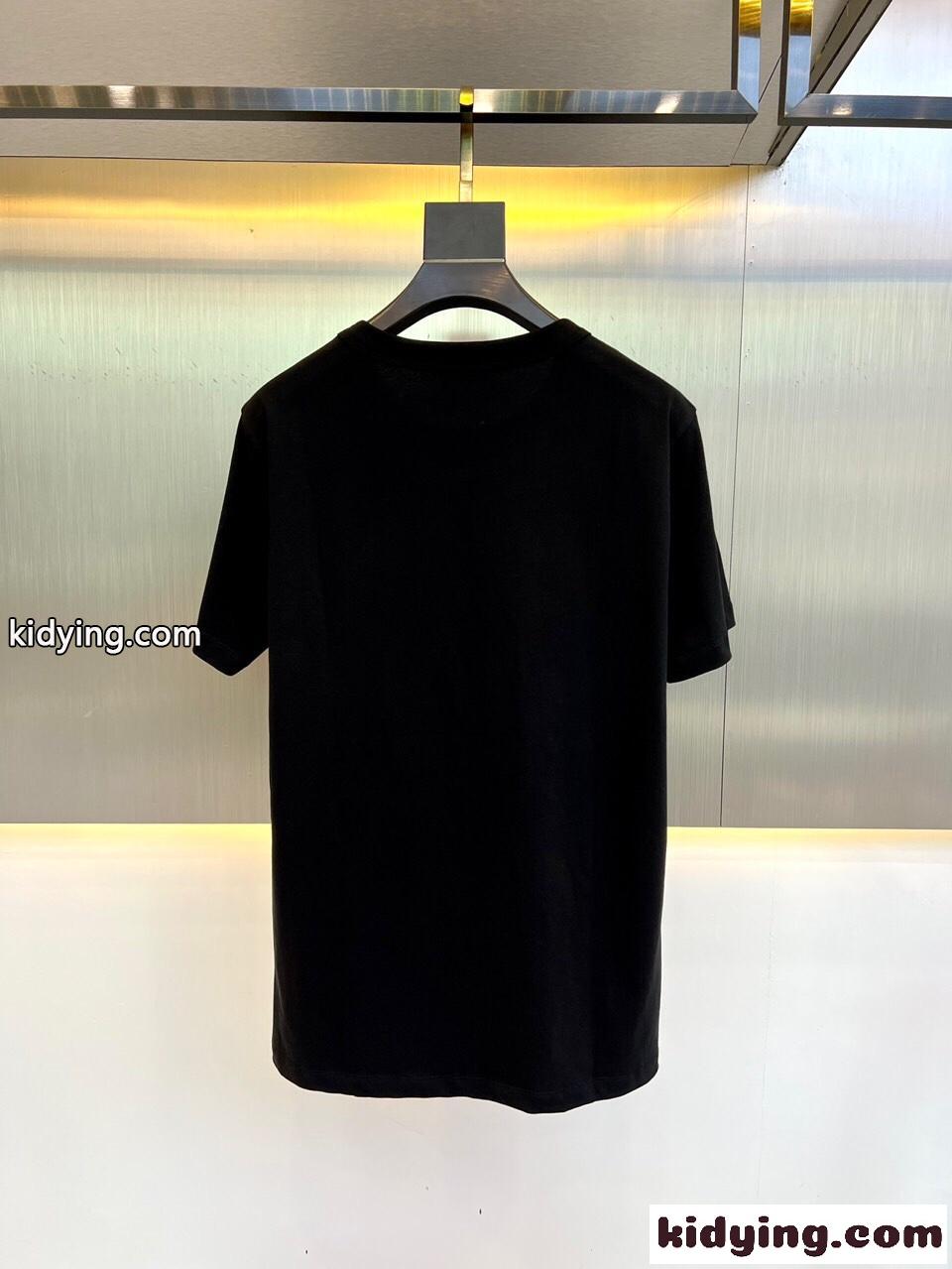 クルーネック ロゴ 半袖 メンズ ドルチェ&ガッバーナ Tシャツ コピー ブラック-4