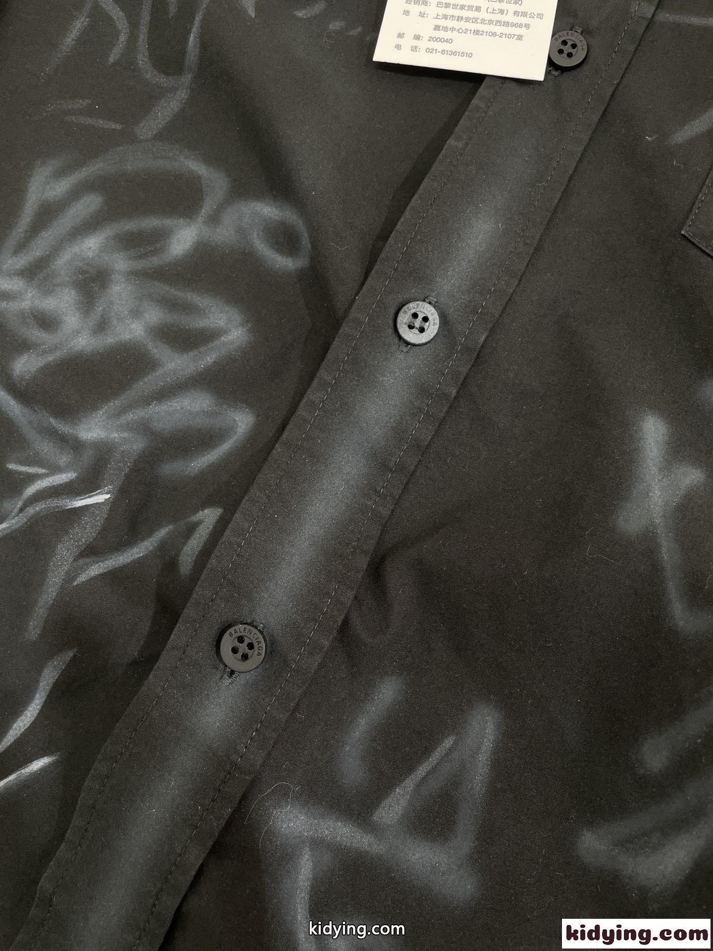 上品 カジュアル GRAFFITI プリント バレンシアガ シャツ コピー ユニセックス-4
