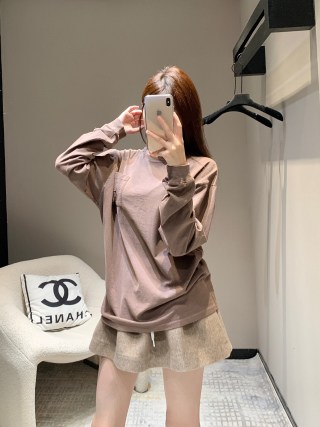 カジュアル コットン 長袖Tシャツ ミュウミュウ Tシャツ コピー ゆったり-4