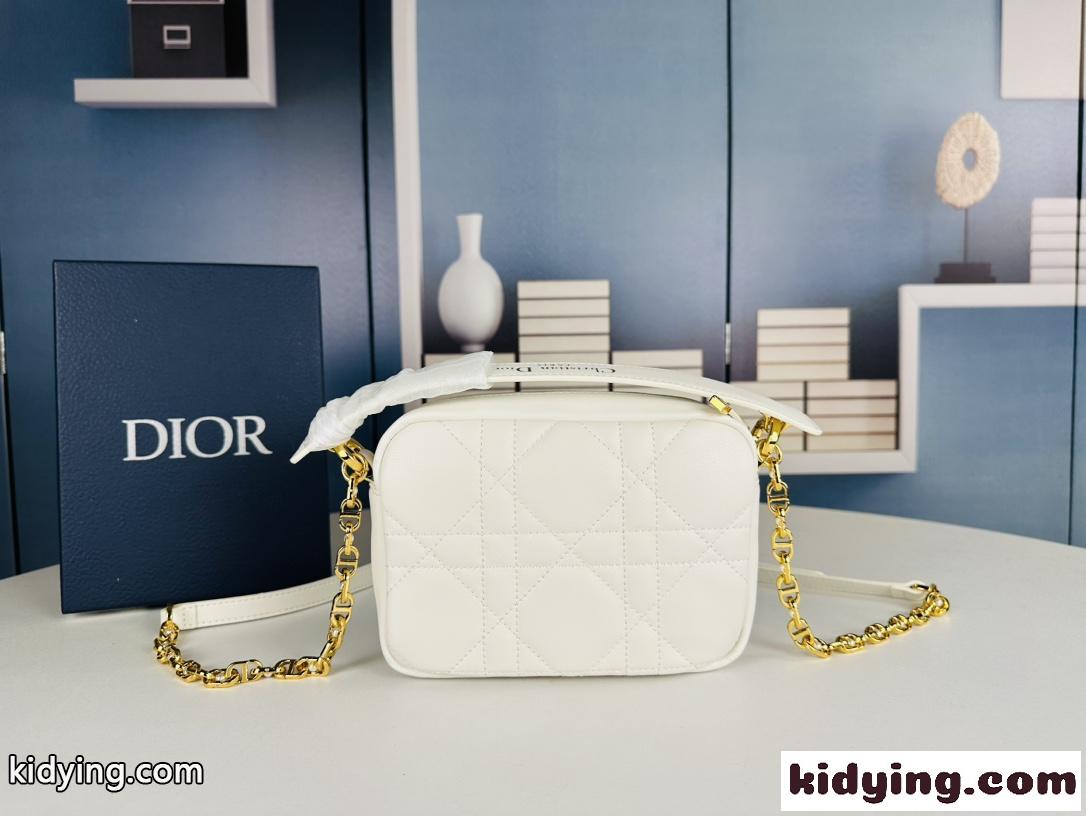 Dior Caro トップハンドル カメラバッグ スモール クリスチャン・ディオール バッグ コピー ホワイト-0