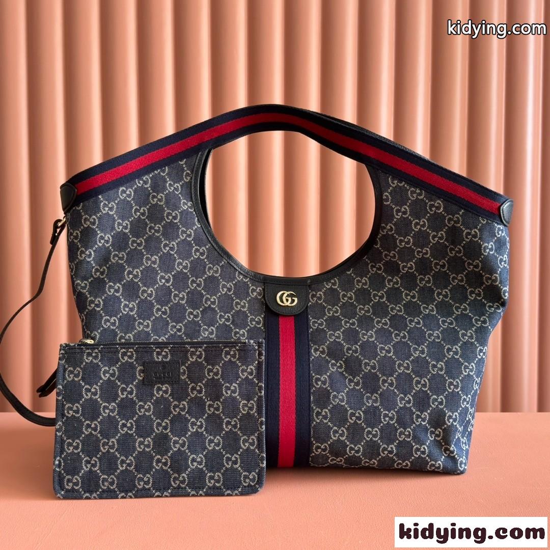 26新作 GUCCI グッチ ジリオ ラージ トートバッグ スーパーコピー 853971 ブルー-2