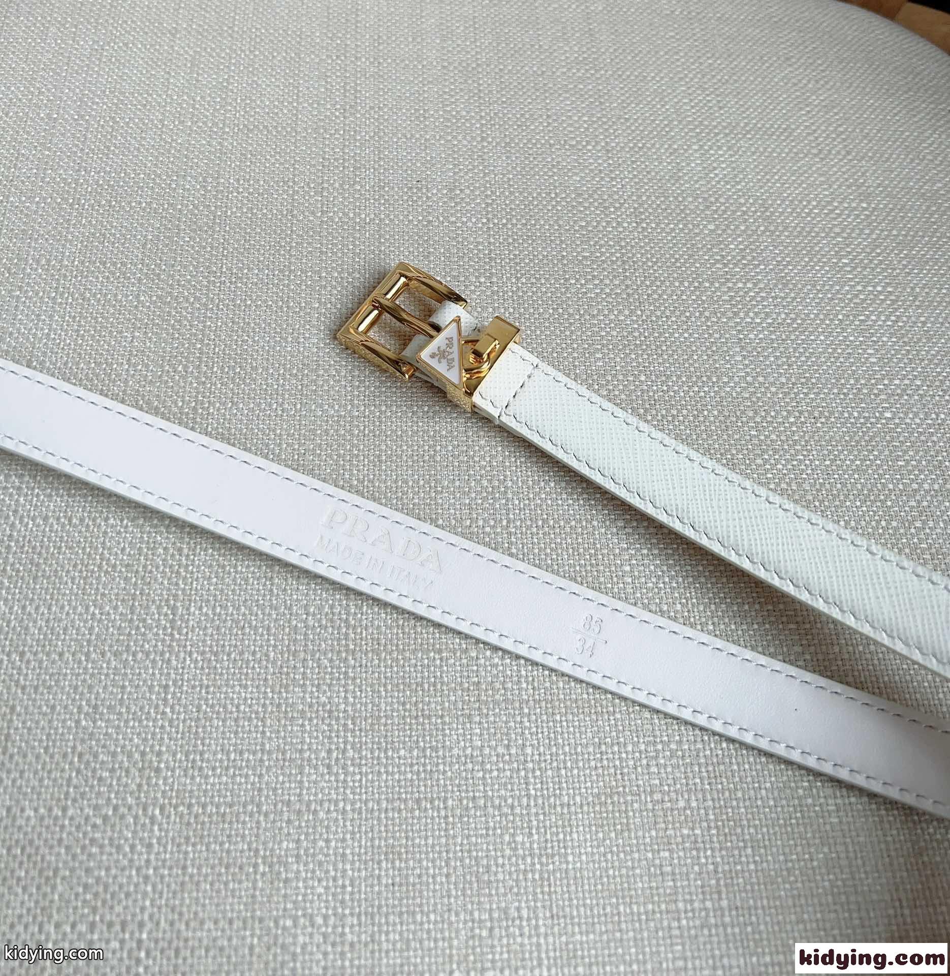 洗練された 合わせやすい プラダ ベルト 偽物 レザーベルト ホワイト-2