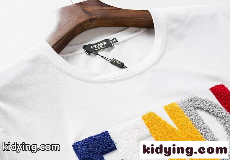 カジュアル おしゃれ ロゴ クルーネック フェンディ Tシャツ コピー 半袖 トップス 定番 人気 合わせやすい-3