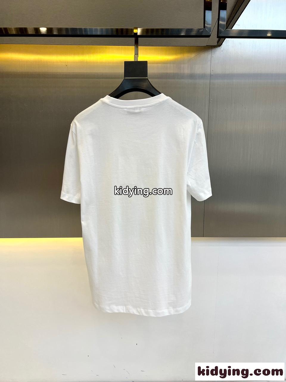 ベーシック クルーネック プリント コットン ジバンシィ Tシャツ コピー 半袖 ホワイト-1