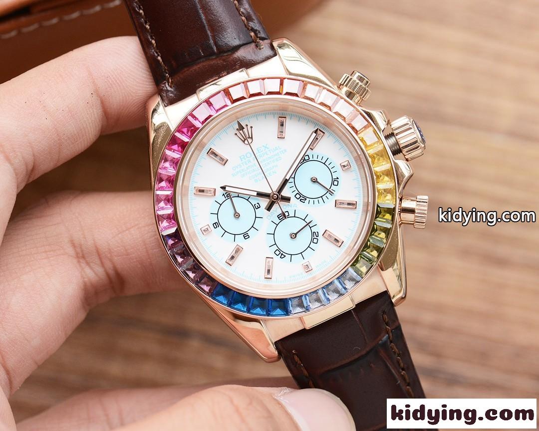 ロレックス のRolex Rainbowレインボーリングデイトナが発売 発売 Diwを風靡した ロレックス 腕時計 革コピー-3