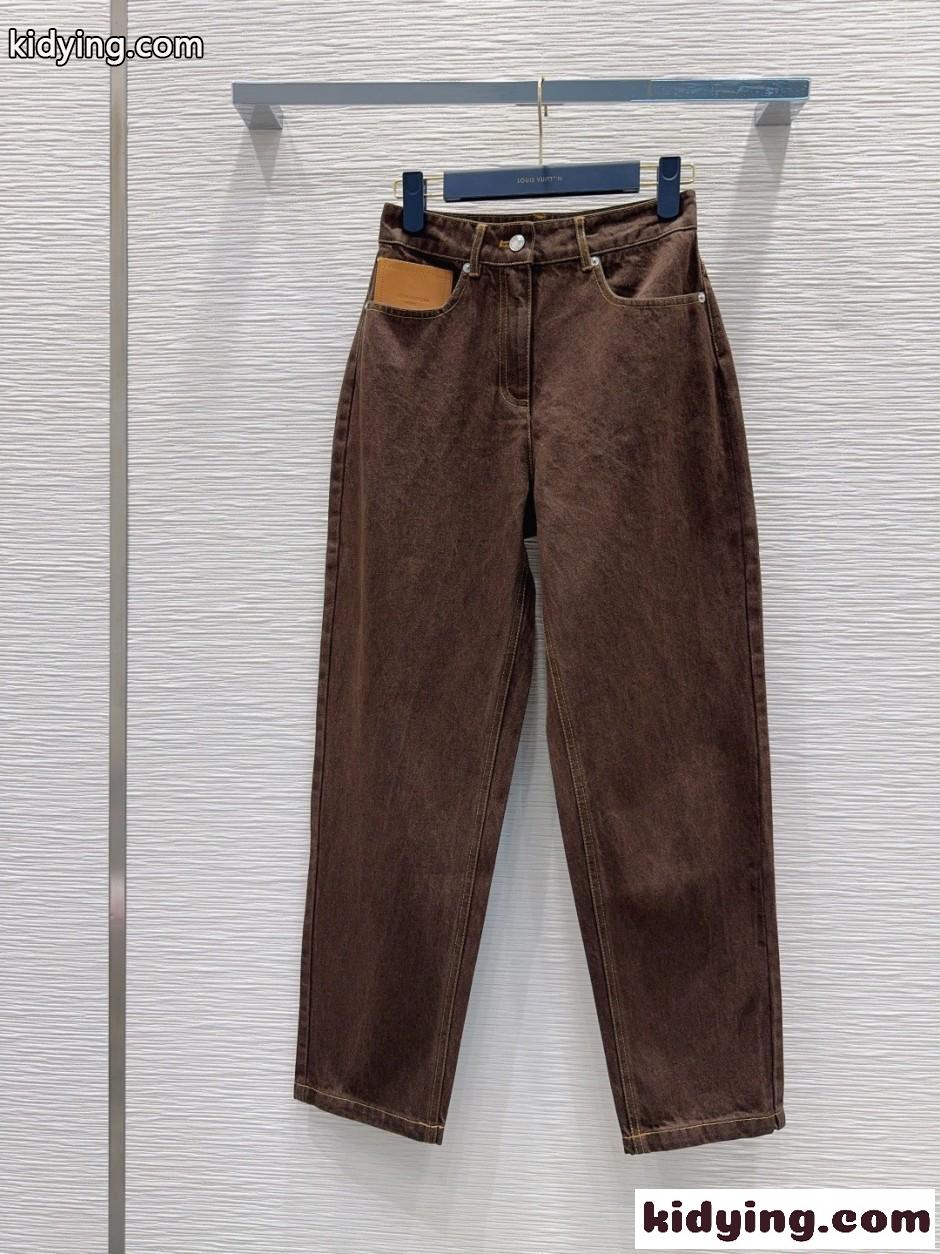 スピーディ パッチ ジーンズ ルイ・ヴィトン スーパーコピー デニムパンツ-1