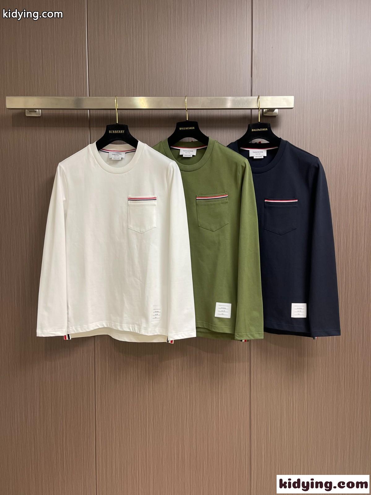 カジュアル おしゃれ トムブラウン Tシャツ コピー 長袖Tシャツ クルーネック-0