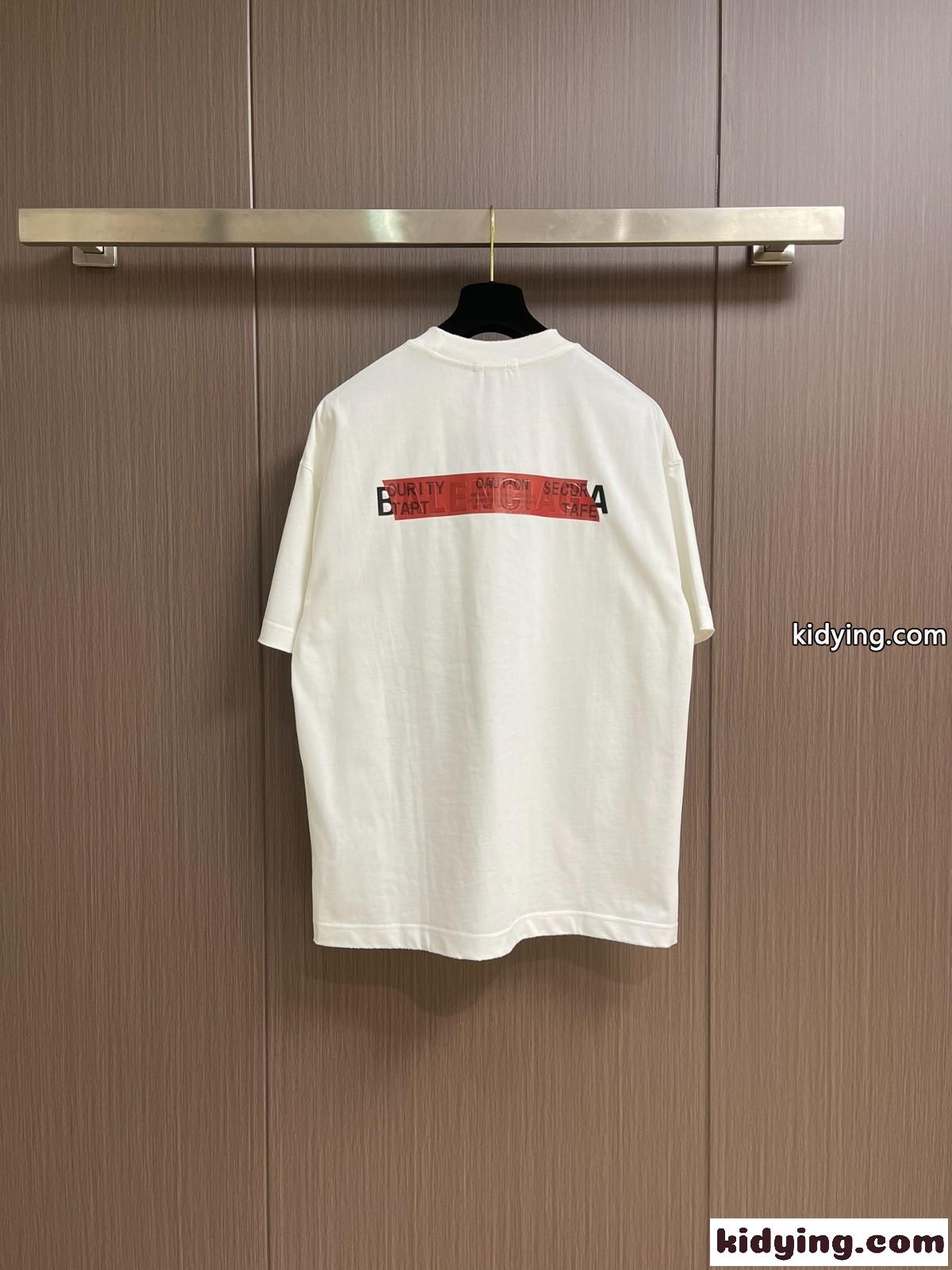 カジュアル クルーネック 半袖Tシャツ バレンシアガ Tシャツ コピー ユニセックス ホワイト-1