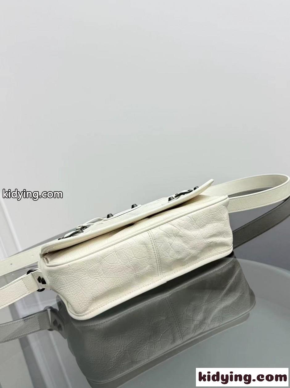 バレンシアガ バッグ 偽物 お洒落 レザー ショルダーバッグ ホワイト-1