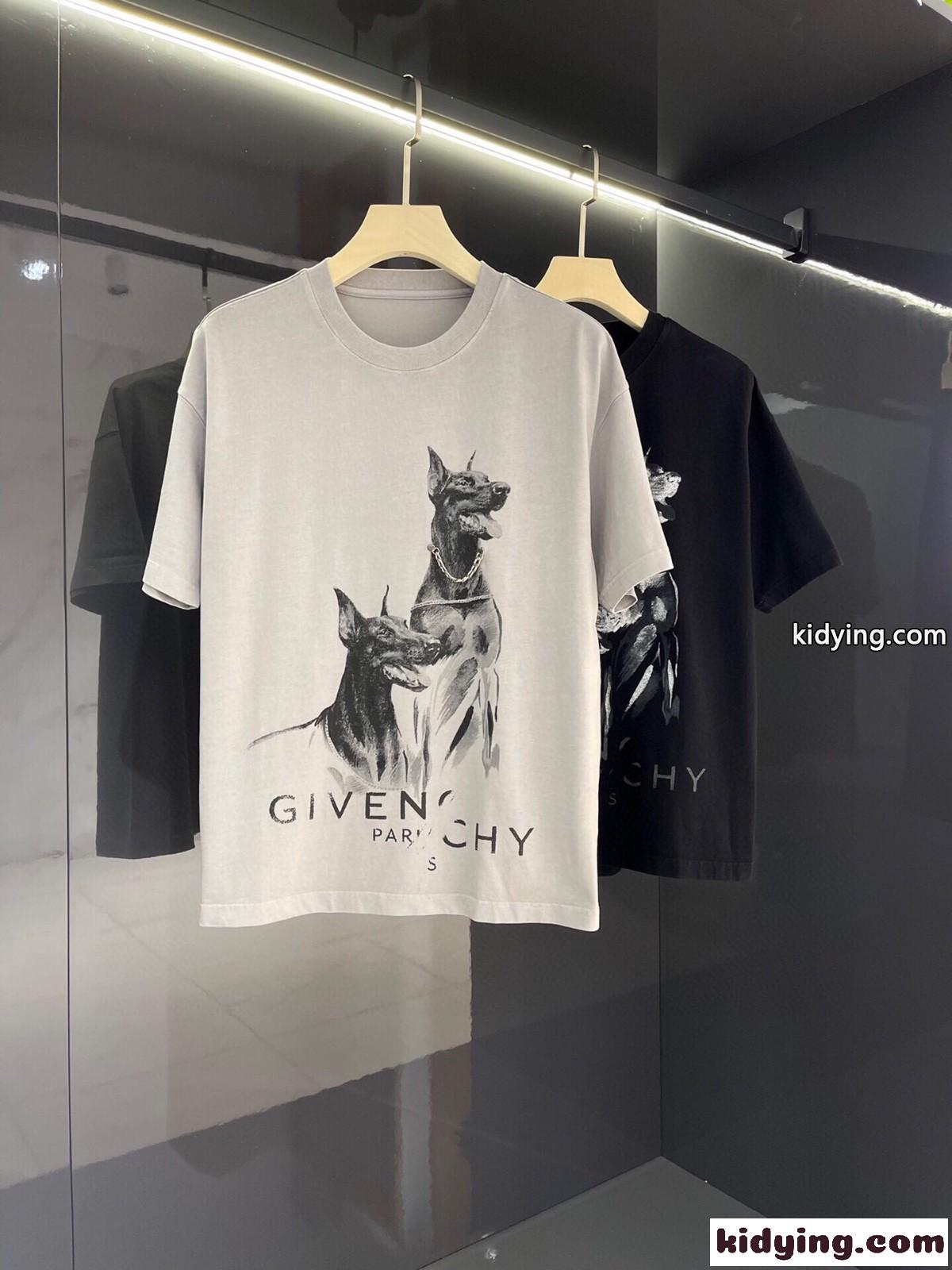カジュアル おしゃれ クルーネック ジバンシィ Tシャツ コピー プリント 半袖 トップス-1