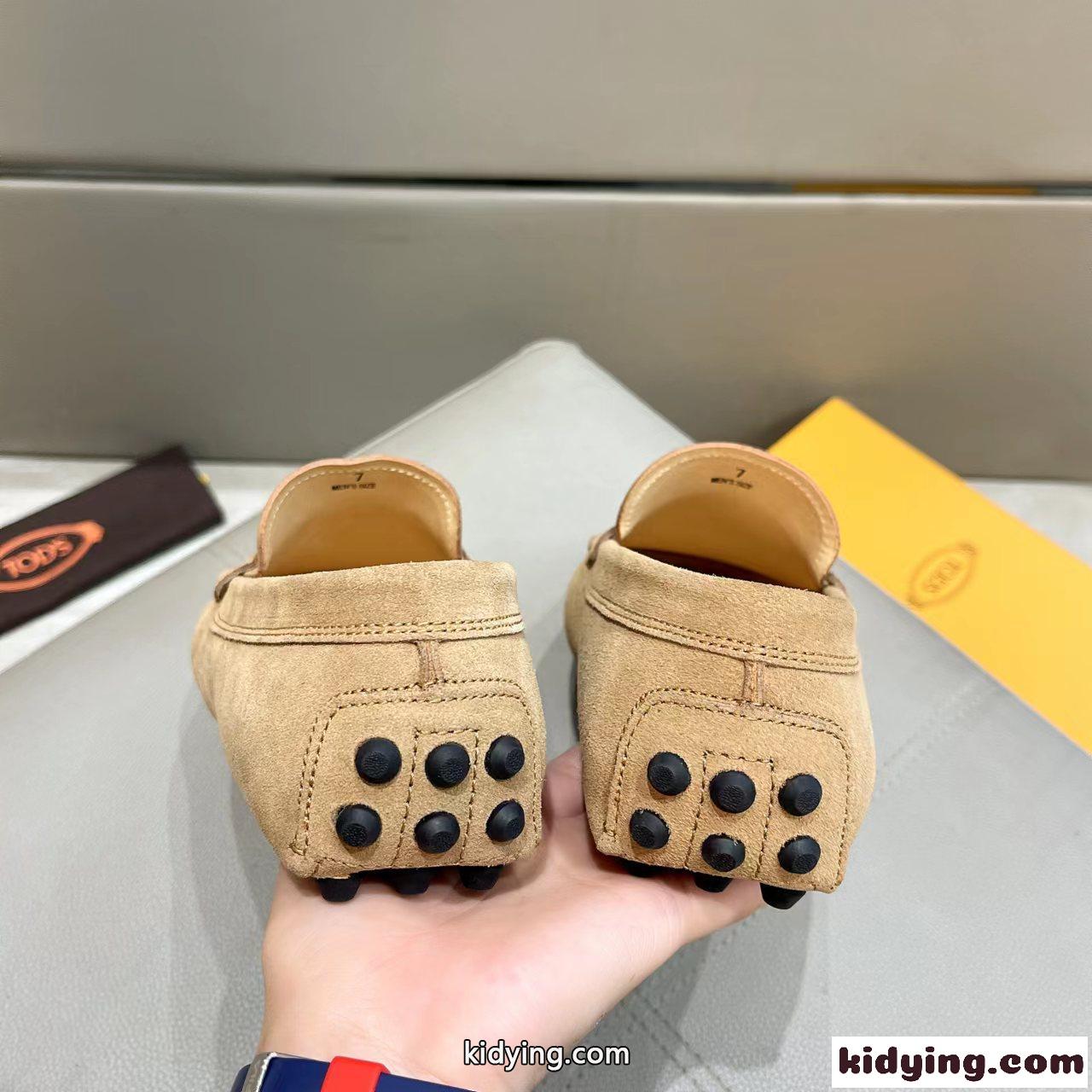 T タイムレス ゴンミーニ バブル スエード ドライビングシューズ トッズ シューズ コピー ベージュ-3