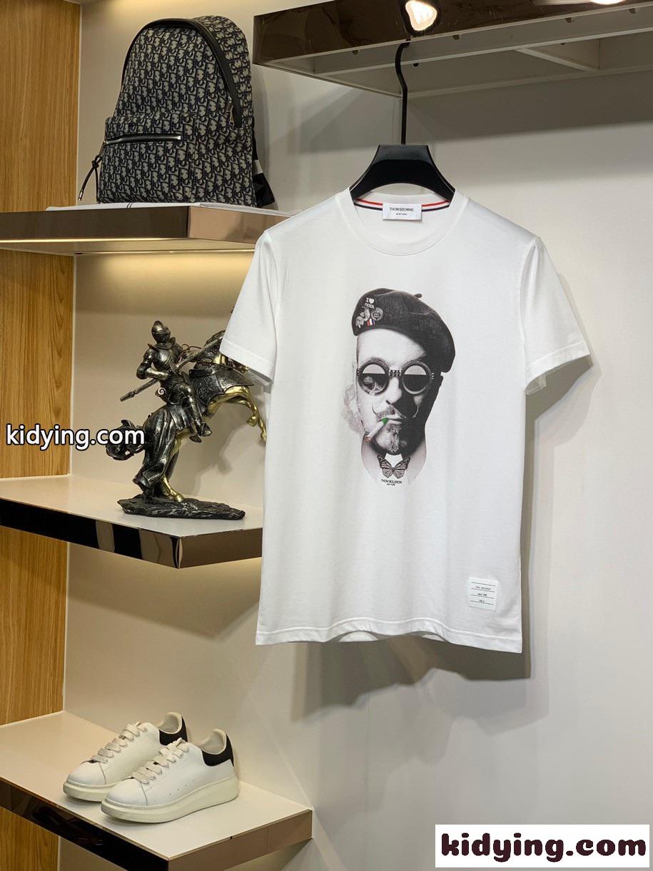おしゃれ プリント クルーネック 半袖 メンズ トップス トムブラウン tシャツ コピー 着心地いい カジュアル-2