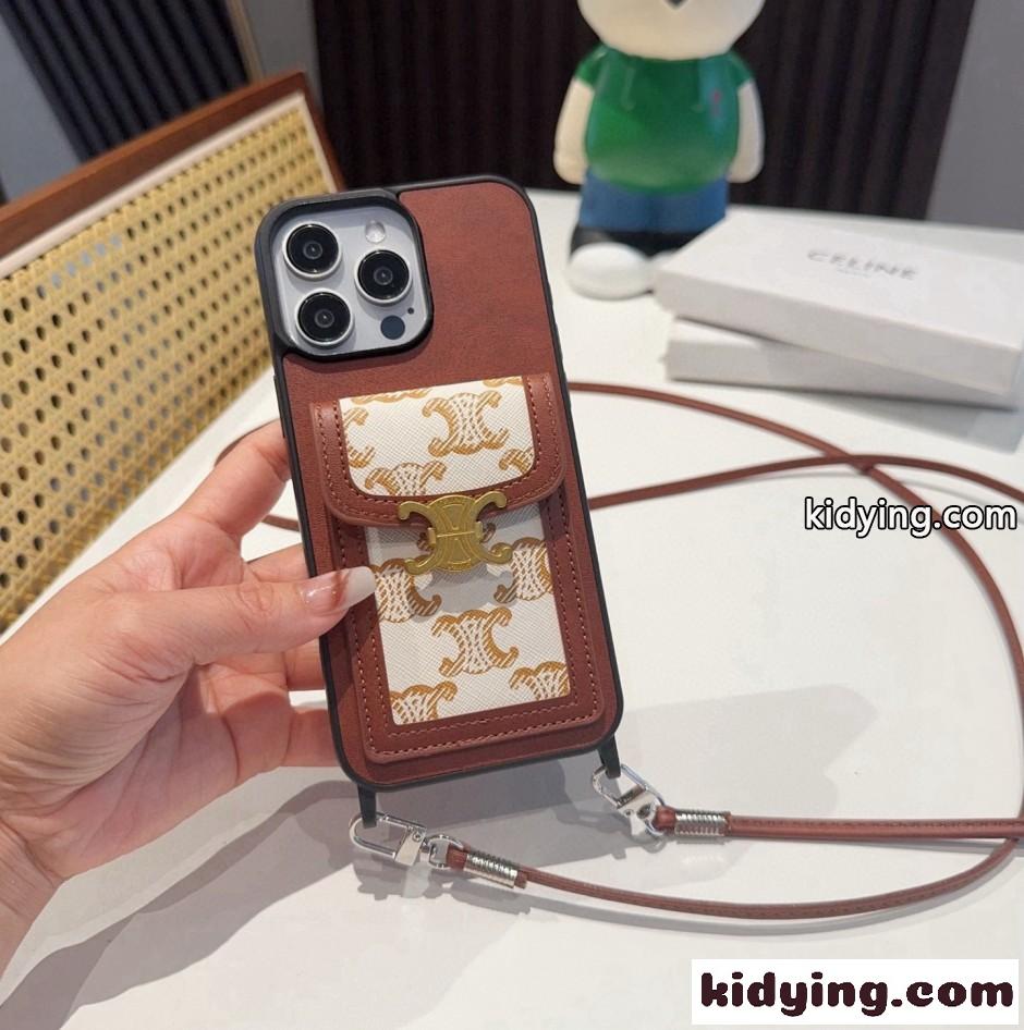 ストラップ付き トリオンフ  iPhoneケース セリーヌ アイフォンケース 偽物-1