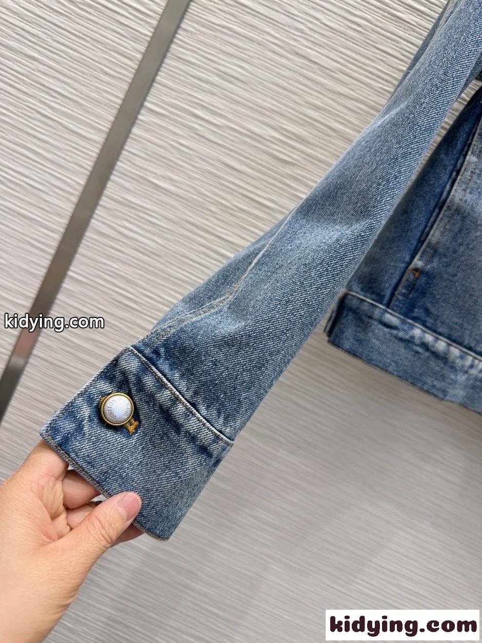カジュアル 刺繍入り デニムジャケット ルイ・ヴィトン ジャケット コピー ブルゾン-1
