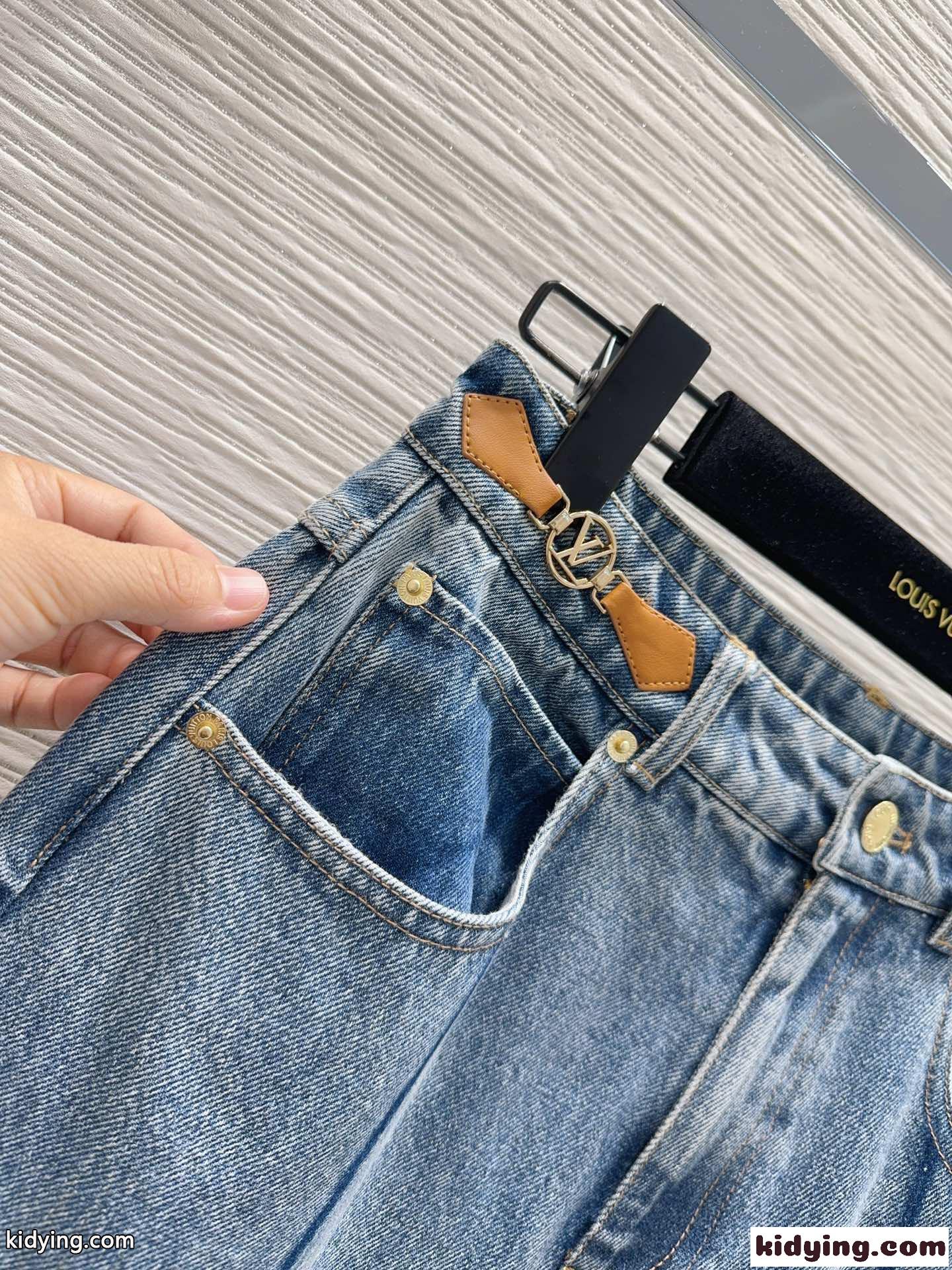 LVサークルタブジーンズ ルイヴィトン パンツ コピー デニムパンツ-2
