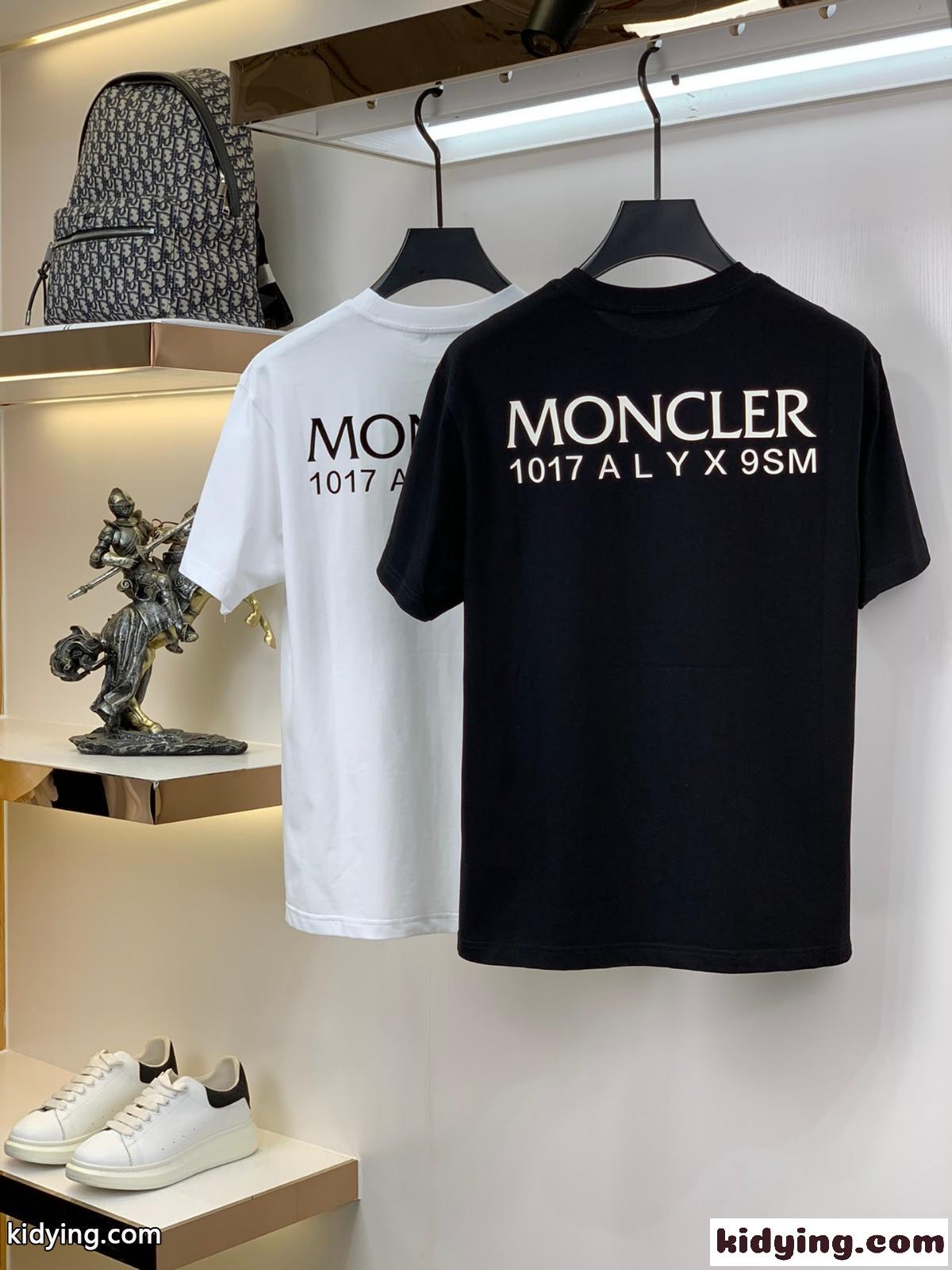 ユニセックス ゆったり 人気 プリント 半袖 春夏 トップス モンクレール tシャツ コピー 快適 クルーネック-2