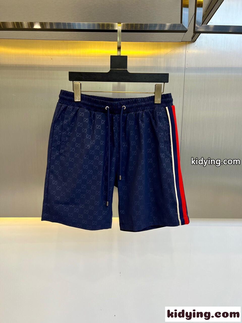 GG ウェブ ストライプ グッチ パンツ コピー メンズ ショートパンツ ネイビー-1