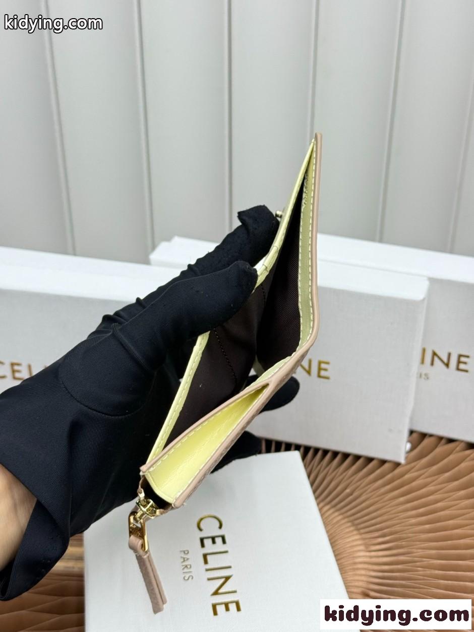 セリーヌ 財布 コピー 人気 おしゃれ 2つ折り財布 ウォレット ベージュ-4