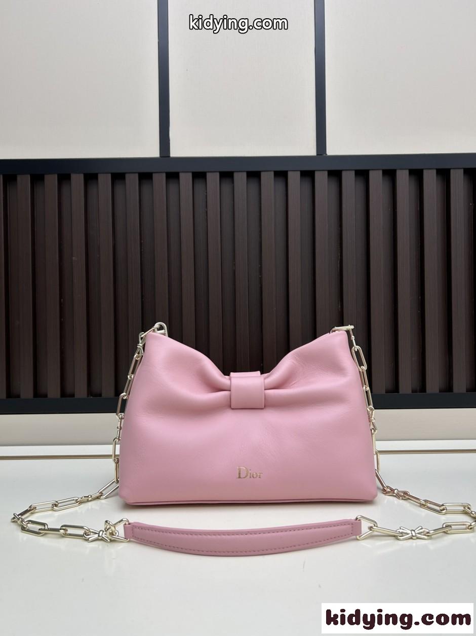 可愛い Dior Bow バッグ スモール クリスチャン・ディオール スーパーコピー ピンク-1