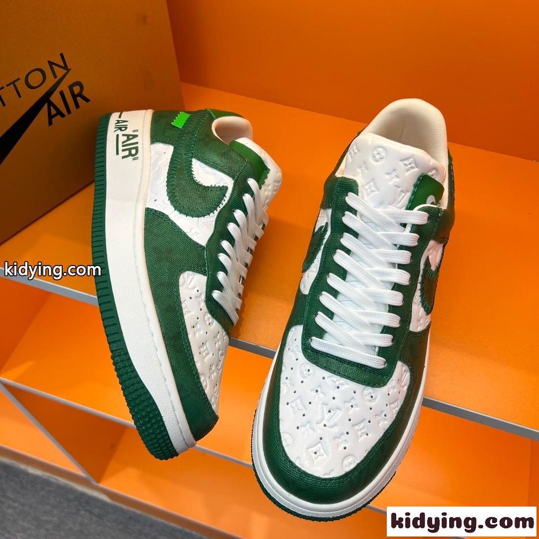 目立つ 配色 メンズ LV x OFF-WHITE x Nike オフホワイト スニーカー コピー 人気 カジュアル レースアップ-2