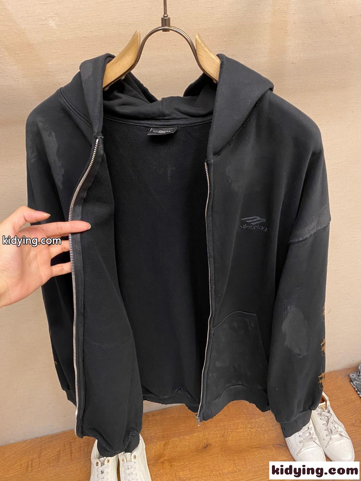 バレンシアガ オーバーサイズ HEAVY METAL アウターウェア ジップアップ HOODIE コピー-4