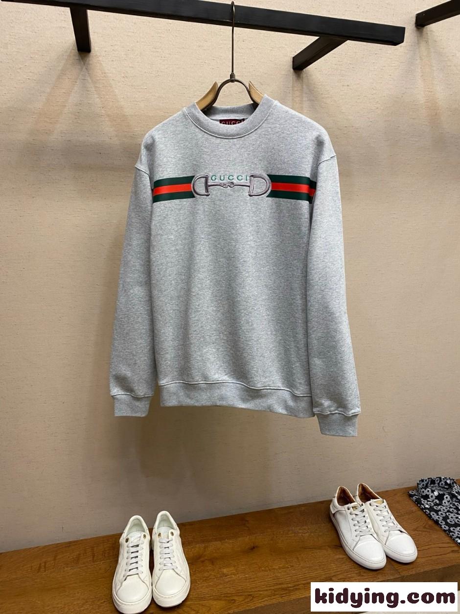 プリント付き コットン スウェットシャツ グッチ Tシャツ コピー グレー-0
